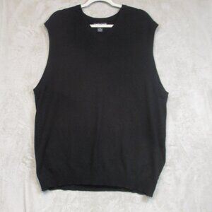 Joseph & Lyman 100% Pure Cashmere Black Sweater Vest Mens XL Quiet Luxury